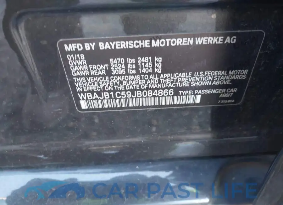 WBAJB1C59JB084866# 9