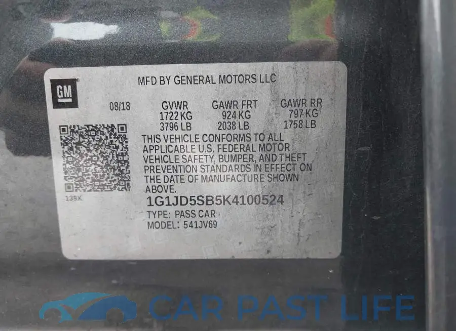 1G1JD5SB5K4100524# 9