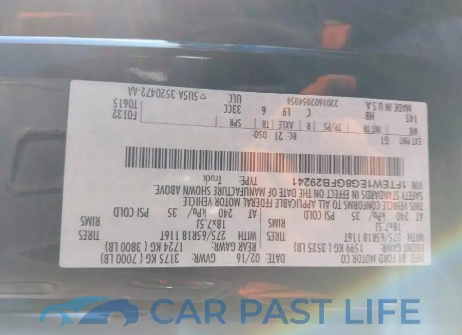 1FTEW1EG8GFB29241# 9