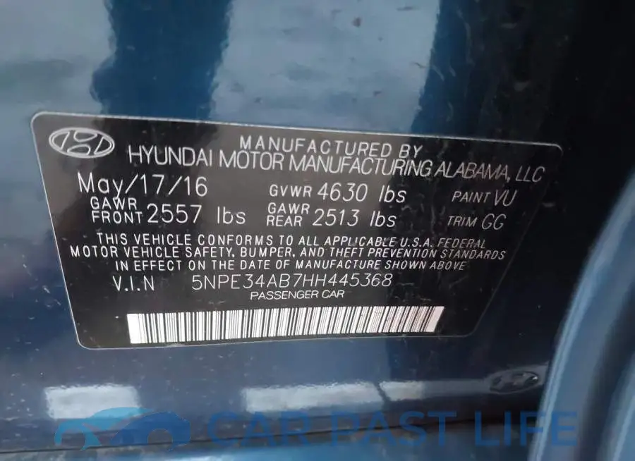 5NPE34AB7HH445368# 9