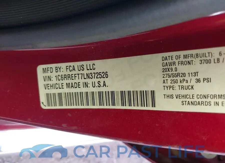 1C6RREFT7LN372526# 9