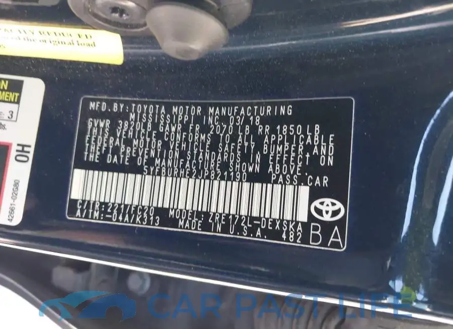 5YFBURHE2JP821190# 9
