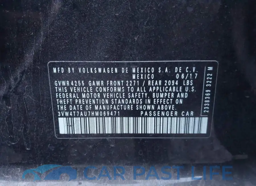 3VW4T7AU7HM069471# 9