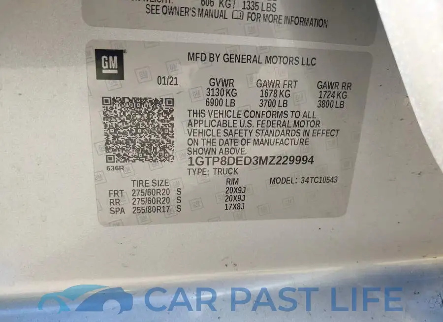 1GTP8DED3MZ229994# 9