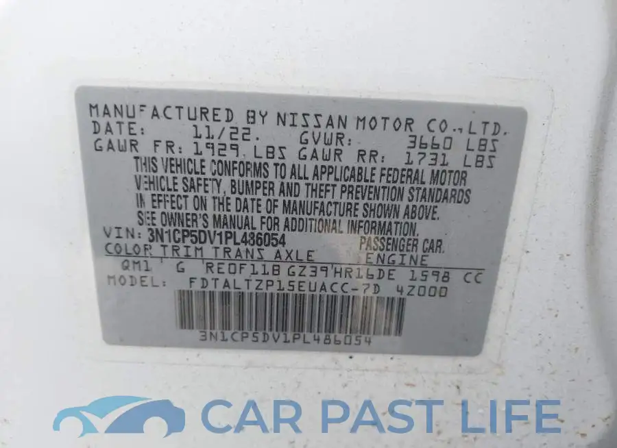 3N1CP5DV1PL486054# 9
