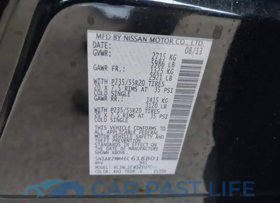 5N1AR2MM4EC618801# 9