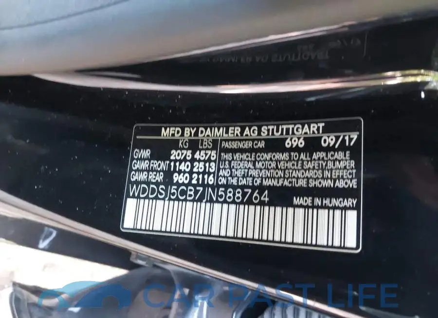 WDDSJ5CB7JN588764# 9