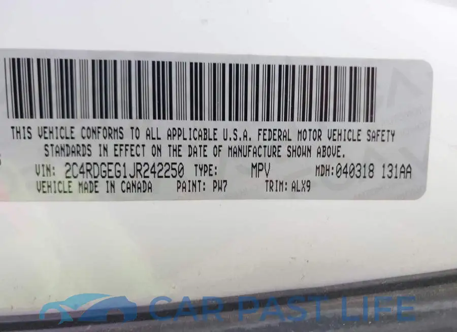 2C4RDGEG1JR242250# 9