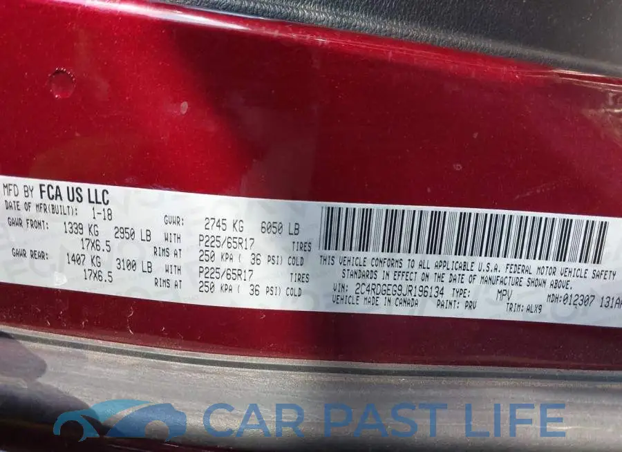 2C4RDGEG9JR196134# 9