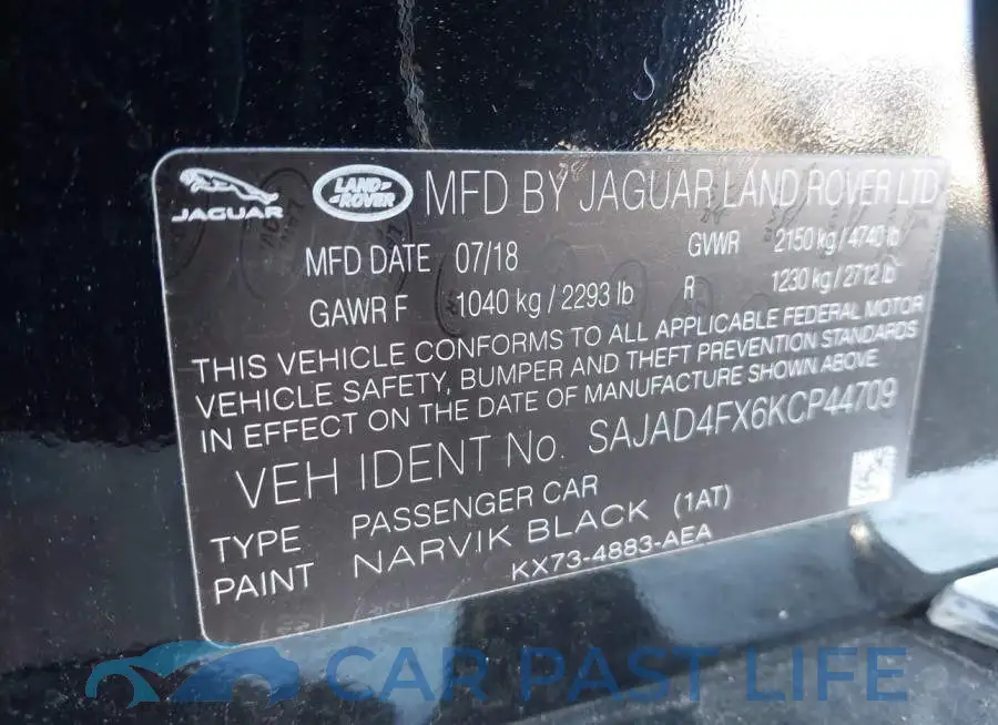 SAJAD4FX6KCP44709# 9