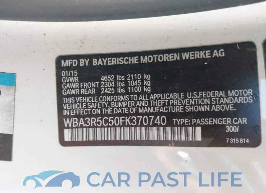 WBA3R5C50FK370740# 9