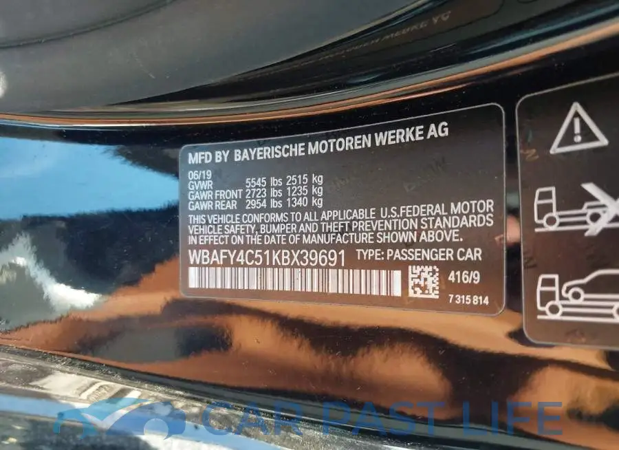 WBAFY4C51KBX39691# 9