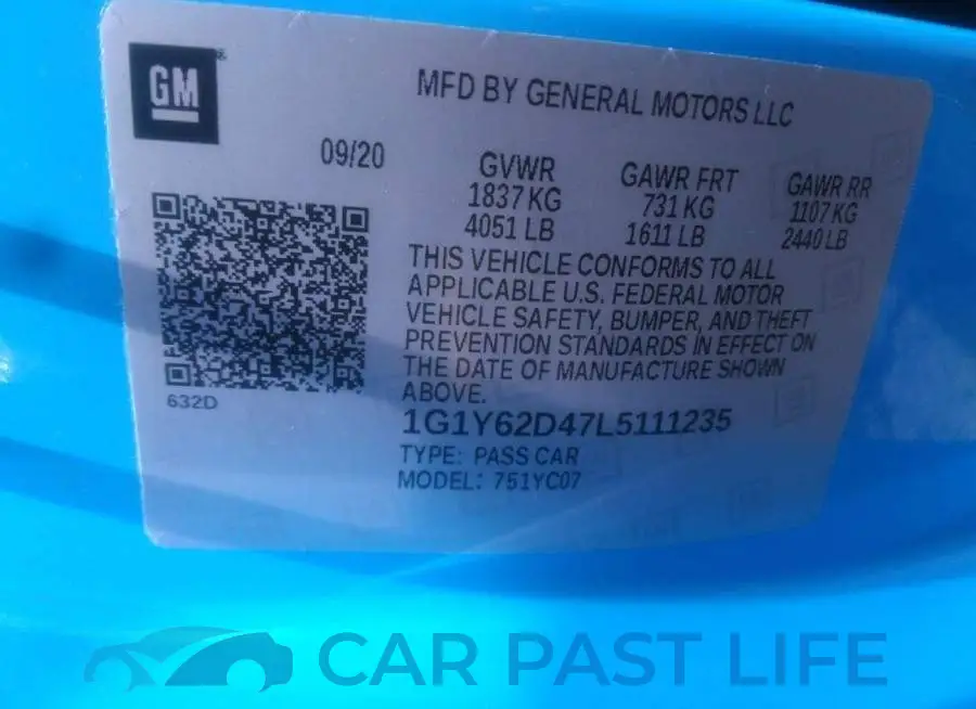 1G1Y62D47L5111235# 9