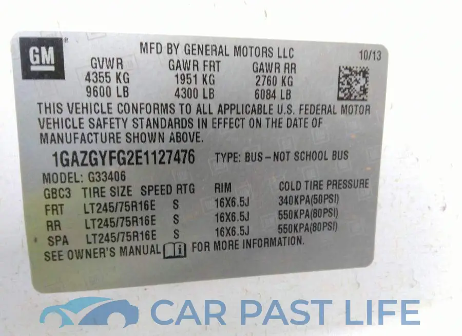 1GAZGYFG2E1127476# 9