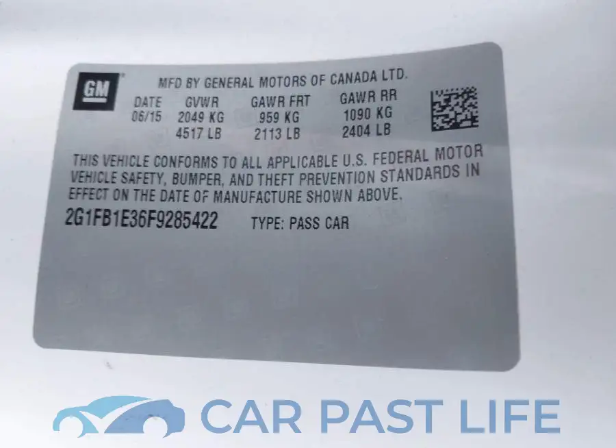 2G1FB1E36F9285422# 9