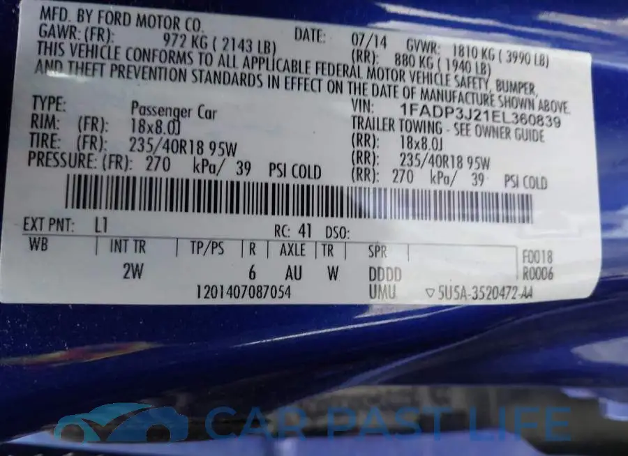 1FADP3J21EL360839# 9