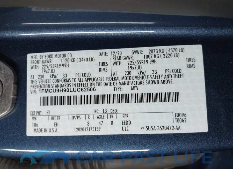 1FMCU9H90LUC62506# 9