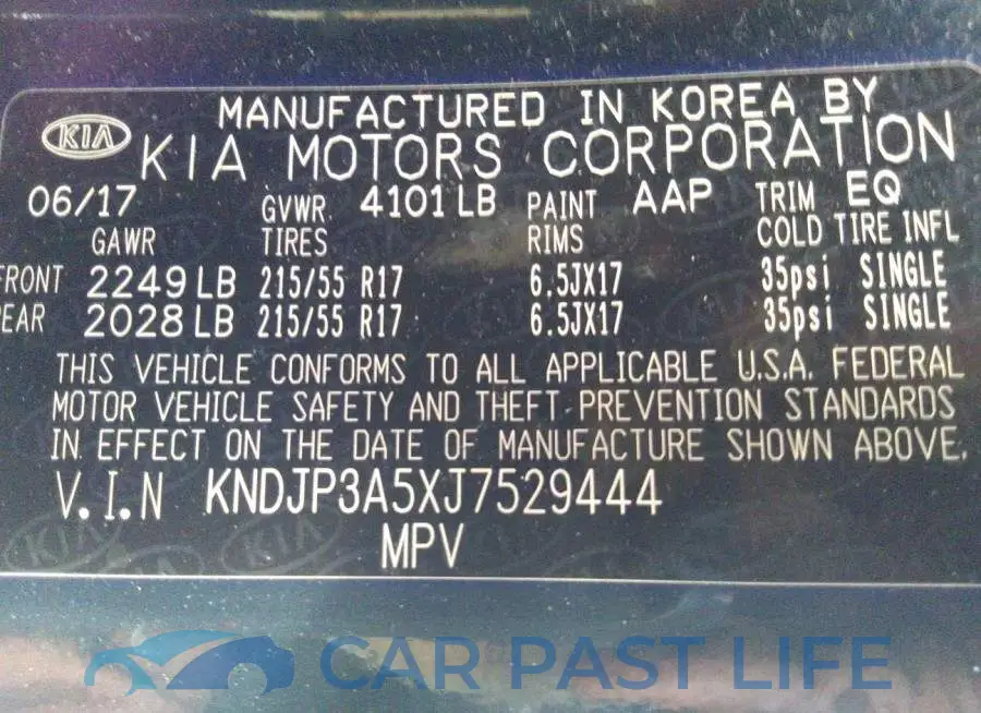KNDJP3A5XJ7529444# 9
