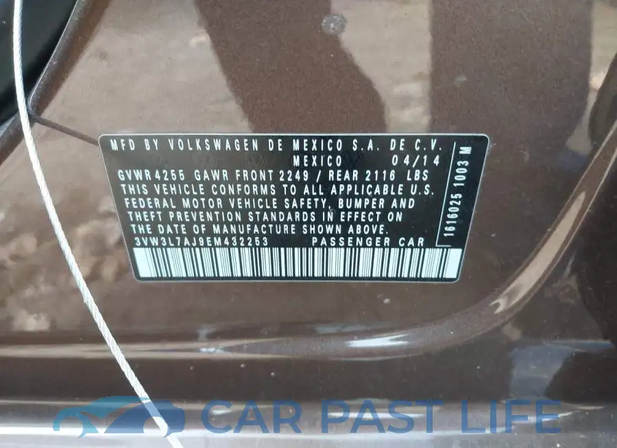 3VW3L7AJ9EM432253# 9