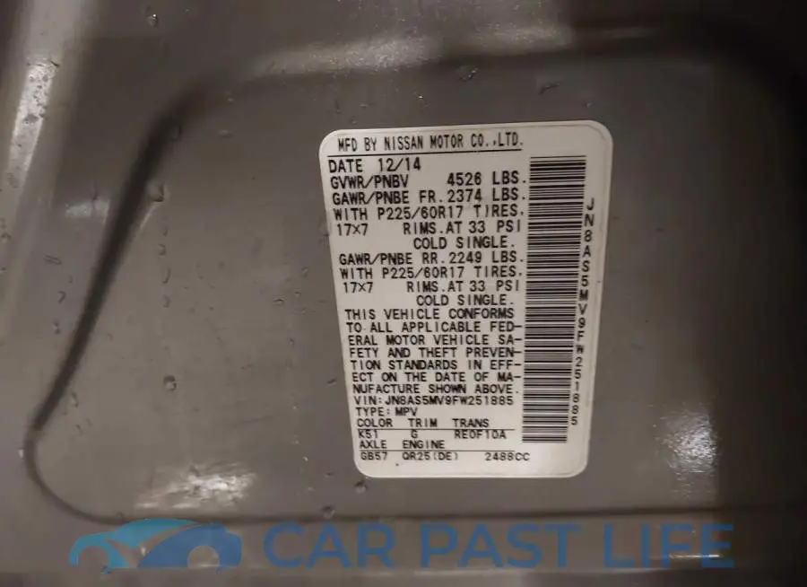 JN8AS5MV9FW251885# 9