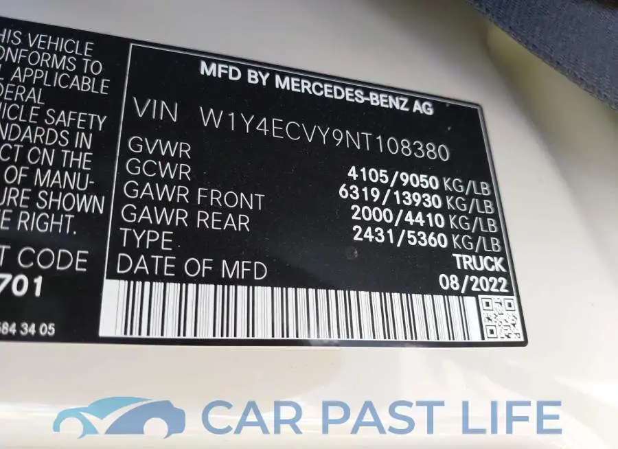 W1Y4ECVY9NT108380# 9