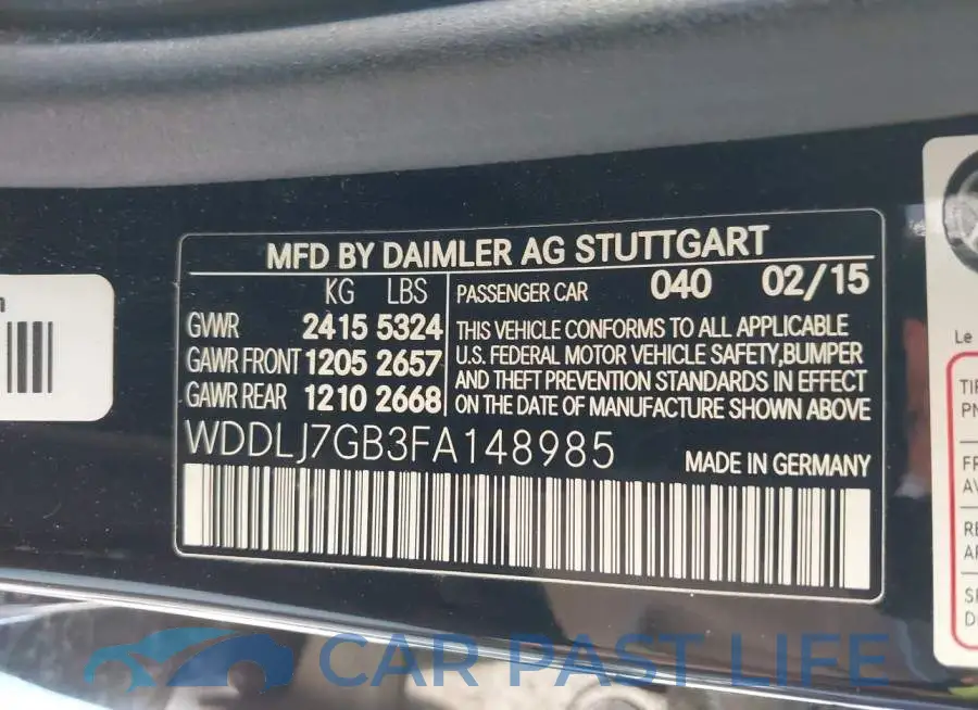 WDDLJ7GB3FA148985# 9
