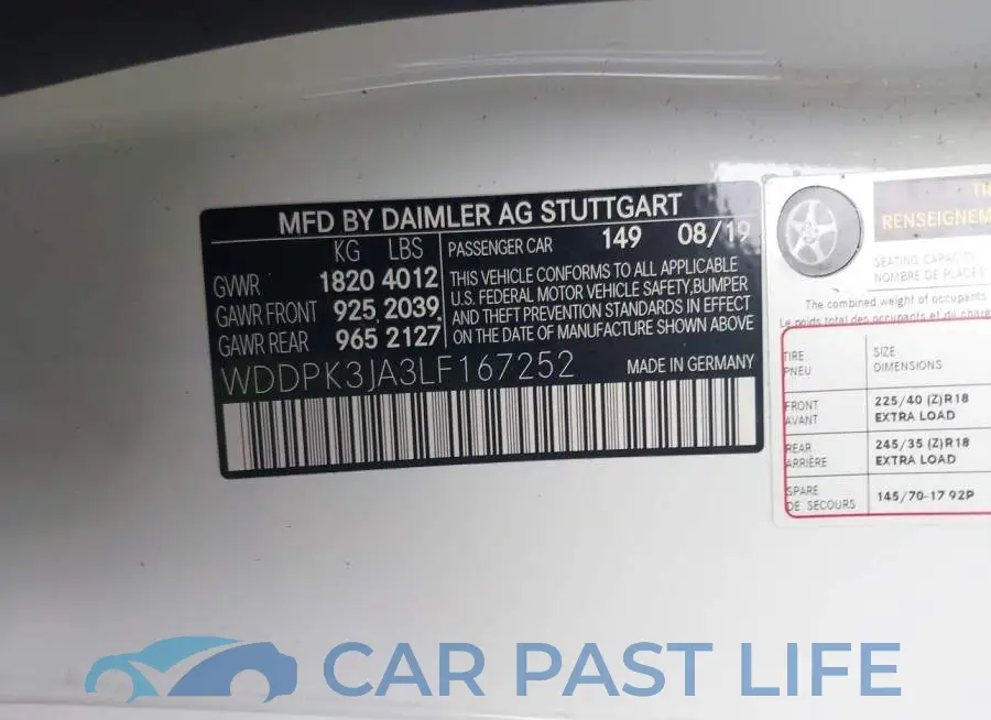 WDDPK3JA3LF167252# 9