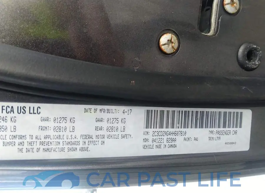 2C3CDZAG4HH607810# 9