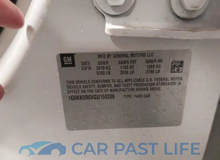 1G6KK5R6XGU150209# 9