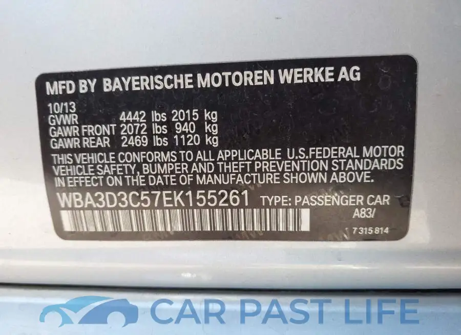 WBA3D3C57EK155261# 9