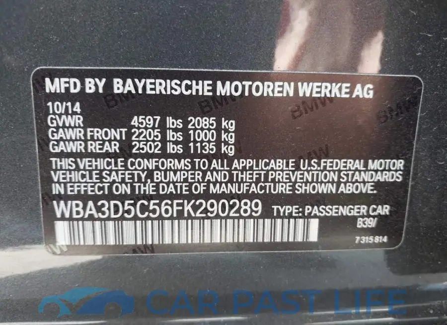 WBA3D5C56FK290289# 9
