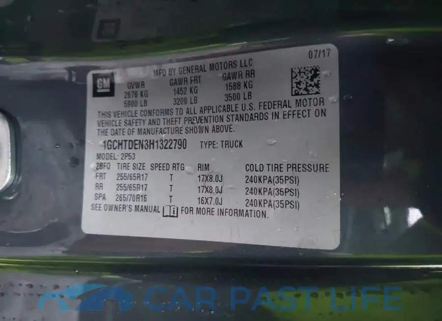 1GCHTDEN3H1322790# 9