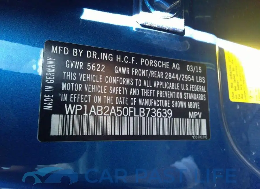 WP1AB2A50FLB73639# 9