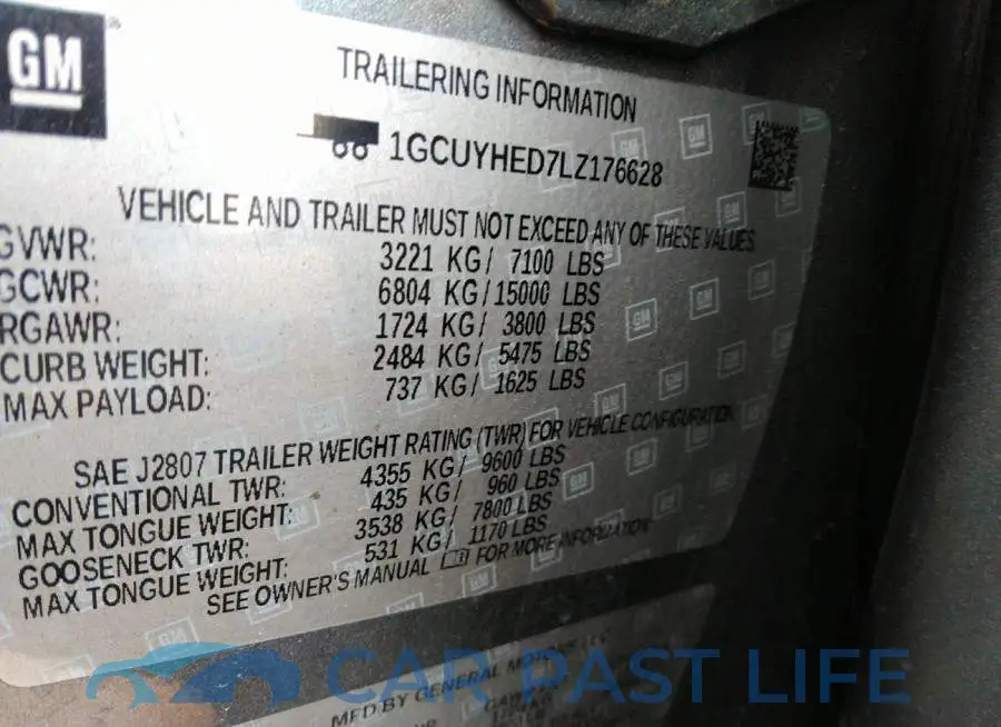 1GCUYHED7LZ176628# 9