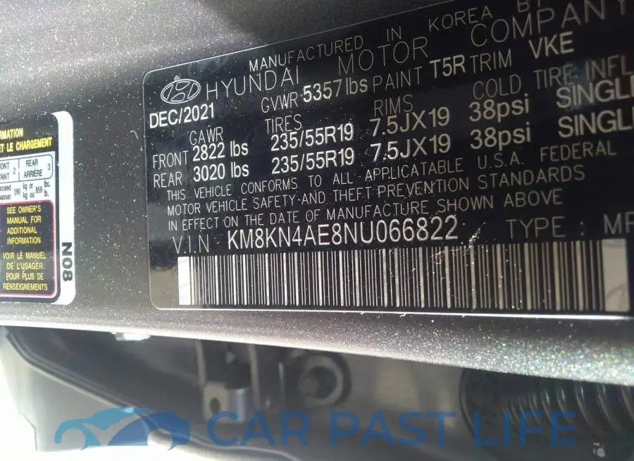 KM8KN4AE8NU066822# 9