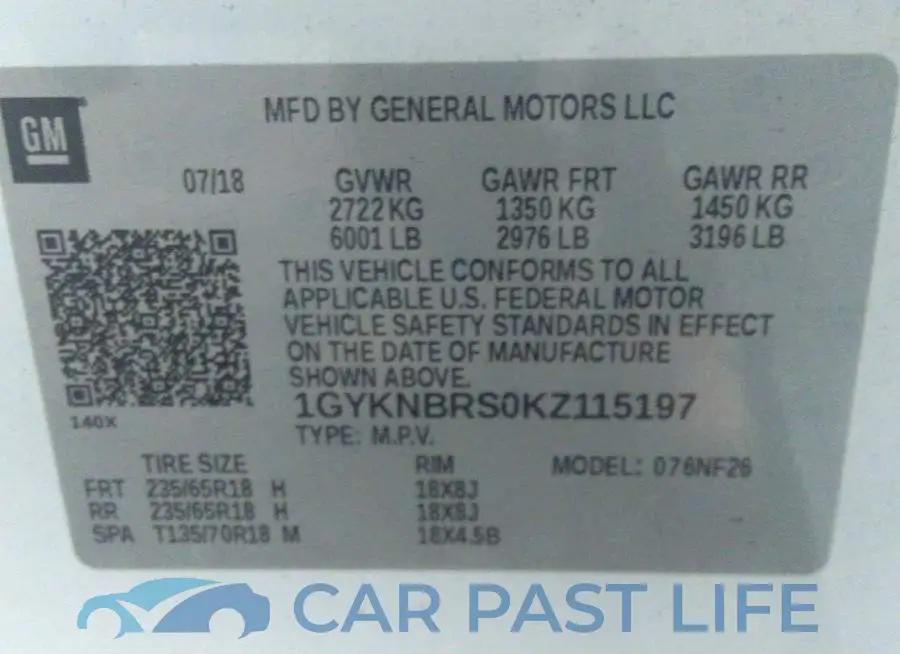 1GYKNBRS0KZ115197# 9