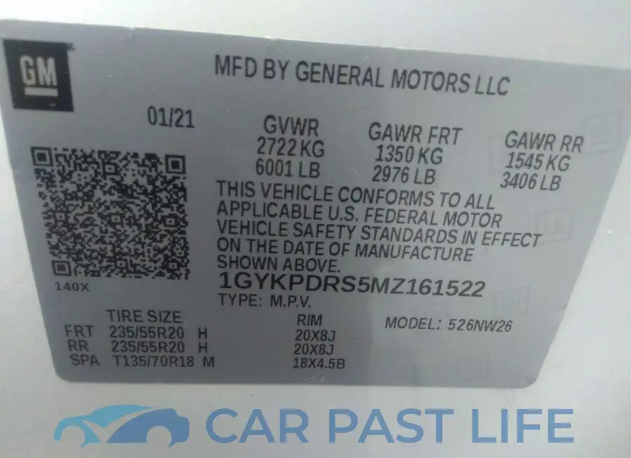 1GYKPDRS5MZ161522# 9
