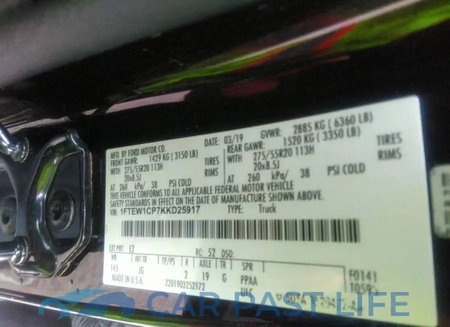 1FTEW1CP7KKD25917# 9