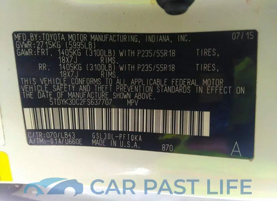 5TDYK3DC2FS637707# 9