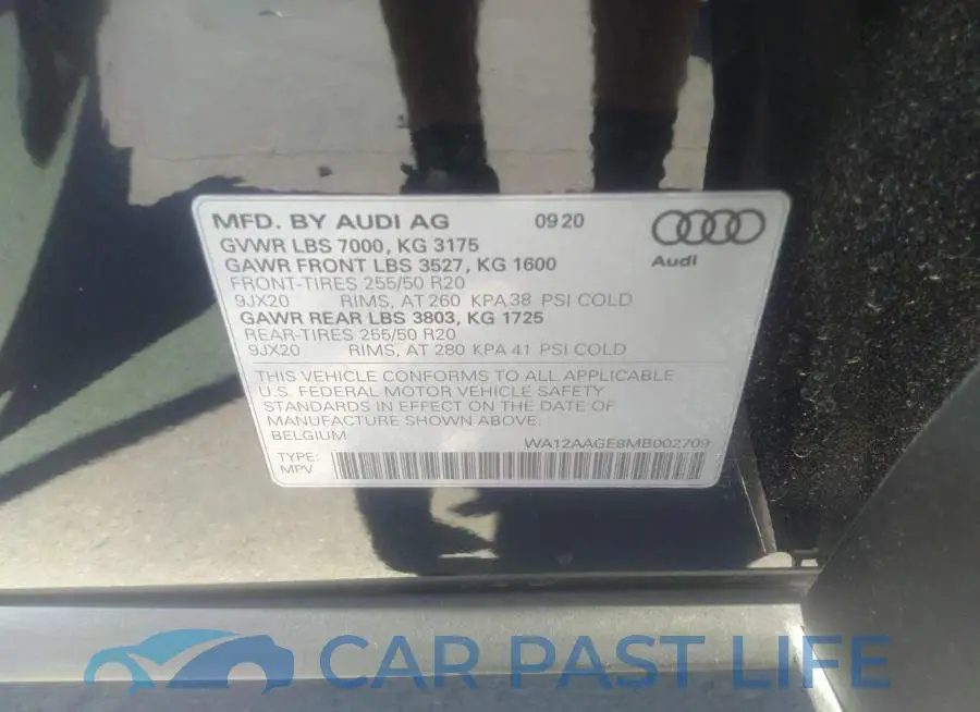 WA12AAGE8MB002709# 9