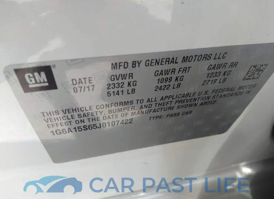 1G6A15S65J0107422# 9