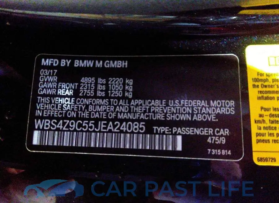 WBS4Z9C55JEA24085# 9