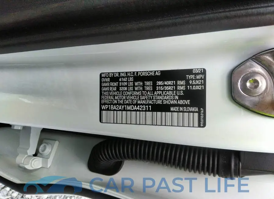 WP1BA2AY1MDA42311# 9