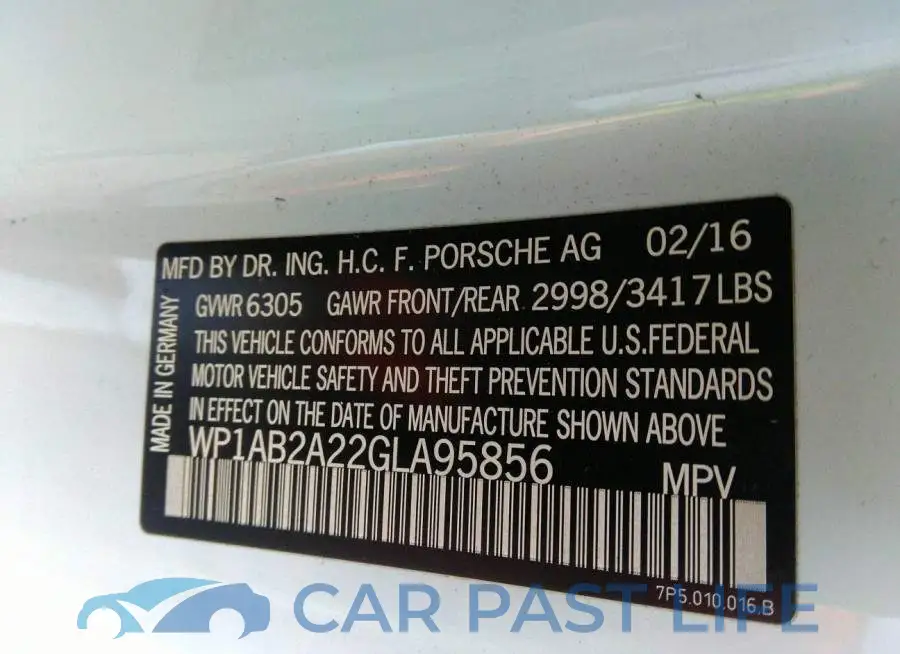 WP1AB2A22GLA95856# 9