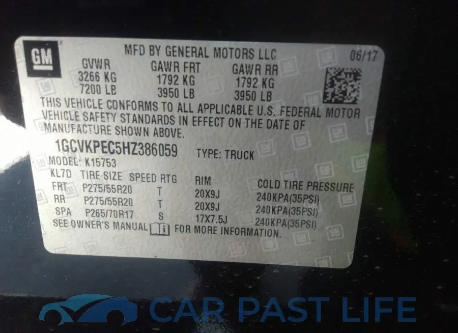 1GCVKPEC5HZ386059# 9