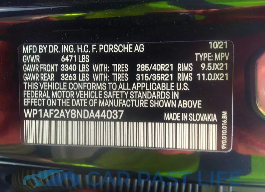 WP1AF2AY8NDA44037# 9