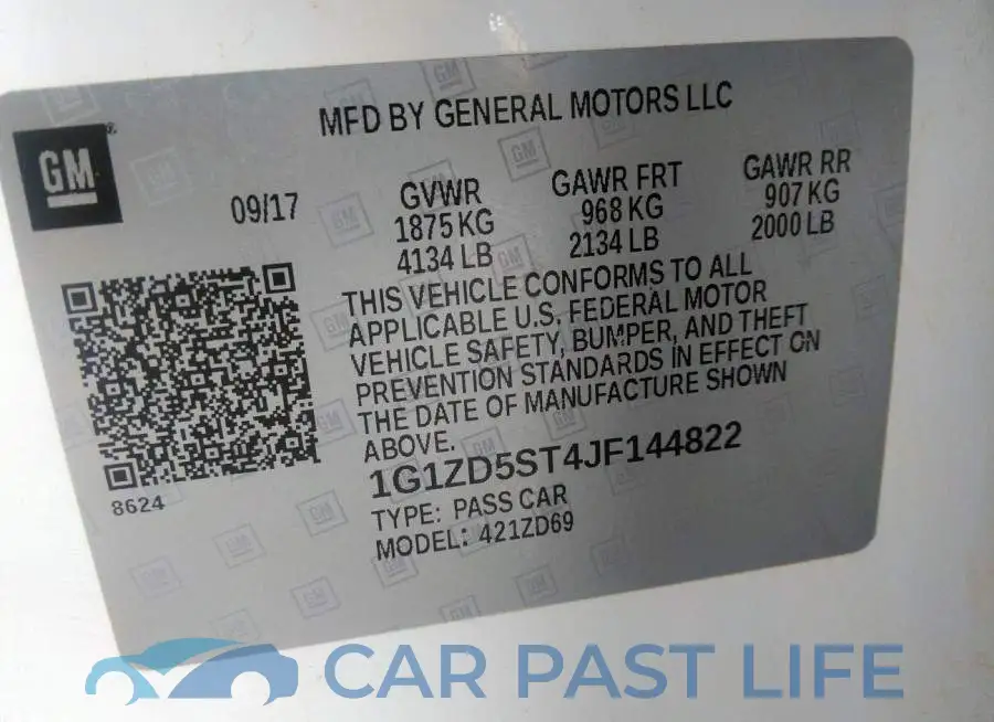 1G1ZD5ST4JF144822# 9