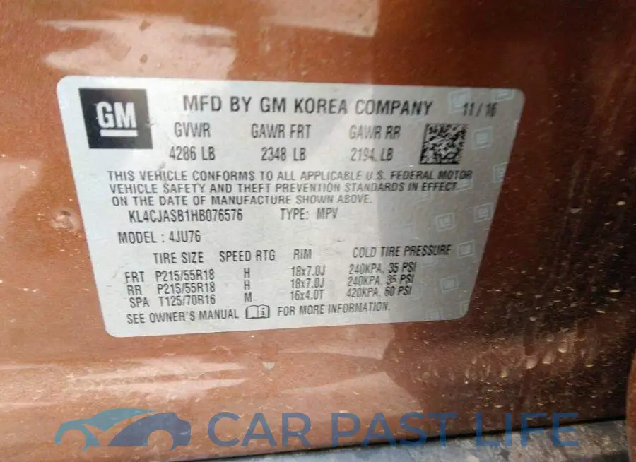 KL4CJASB1HB076576# 9
