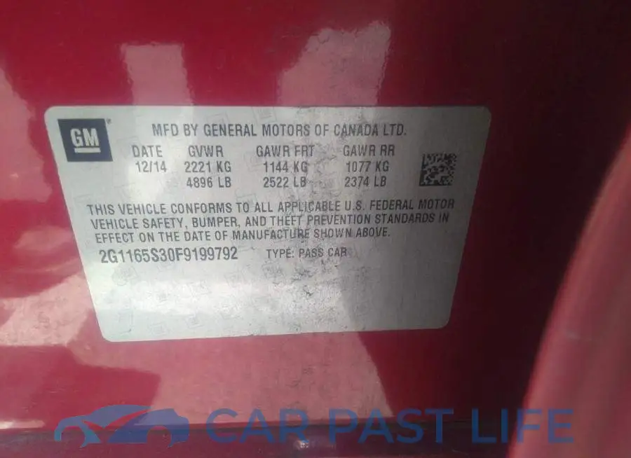 2G1165S30F9199792# 9