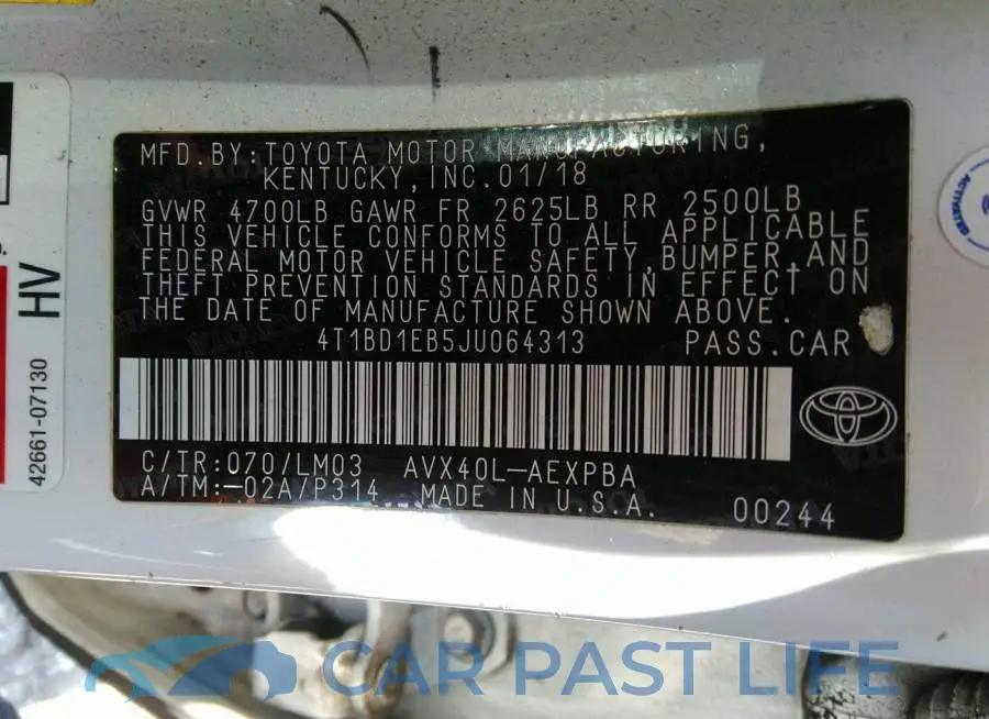 4T1BD1EB5JU064313# 9